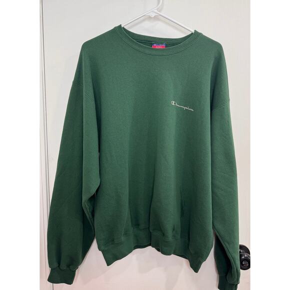 Awesome Vintage 90's Dark Green Champion Crewneck - Picture 1 of 11